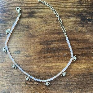 Elegant Gold and Pink Beaded Necklace